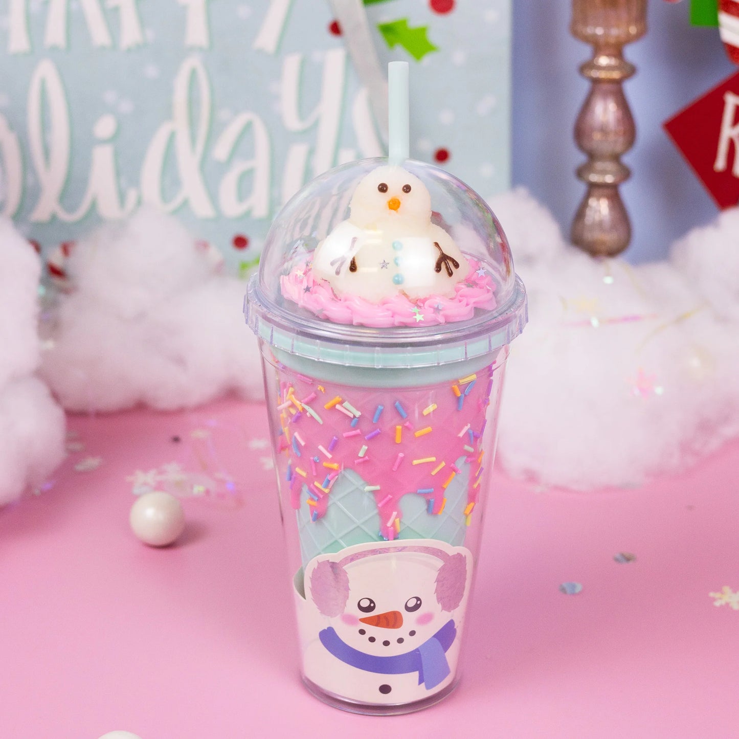 Christmas Tumbler |  Smiling Snowman