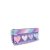 Checkerboard Large Backpack with Hearts Clear Pencil Pouch