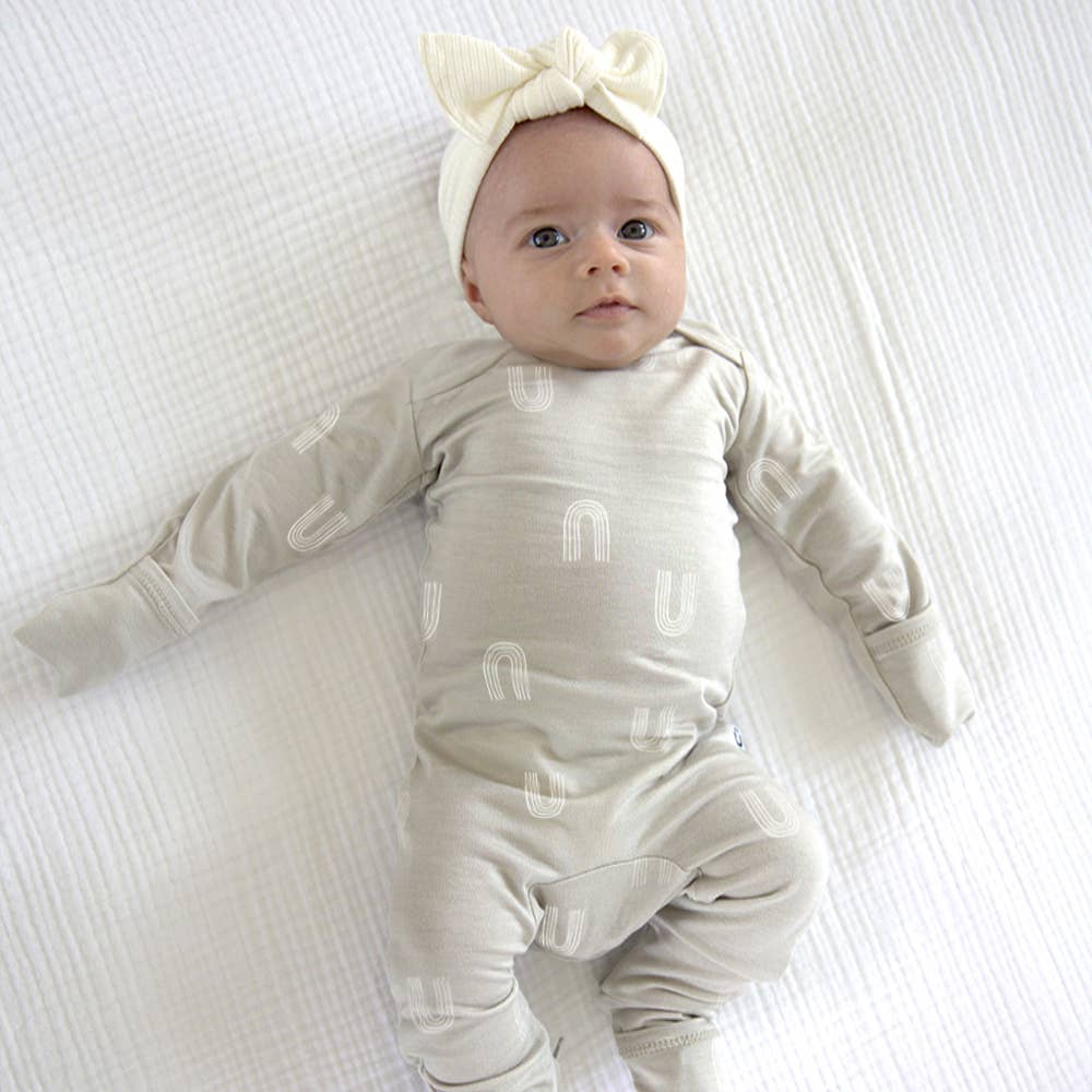 CONVERTIBLE ROMPER FOOTIE: 0-3m / Stardust