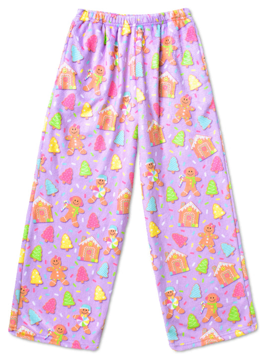 JOYFUL GINGERBREAD PLUSH PANTS  (LARGE 14)