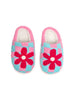 Indoor / Outdoor Slippers - Kids- Checker w/Red Flower -Pink: LITTLE KIDS 9-12