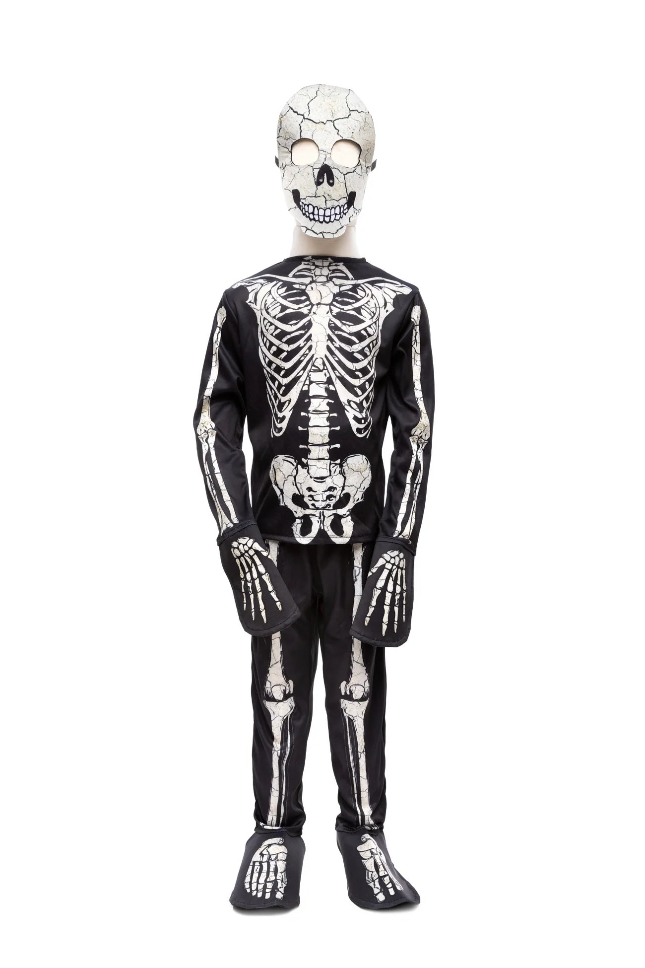 Skeleton Shirt Pants & Mask Glow in the Dark Set