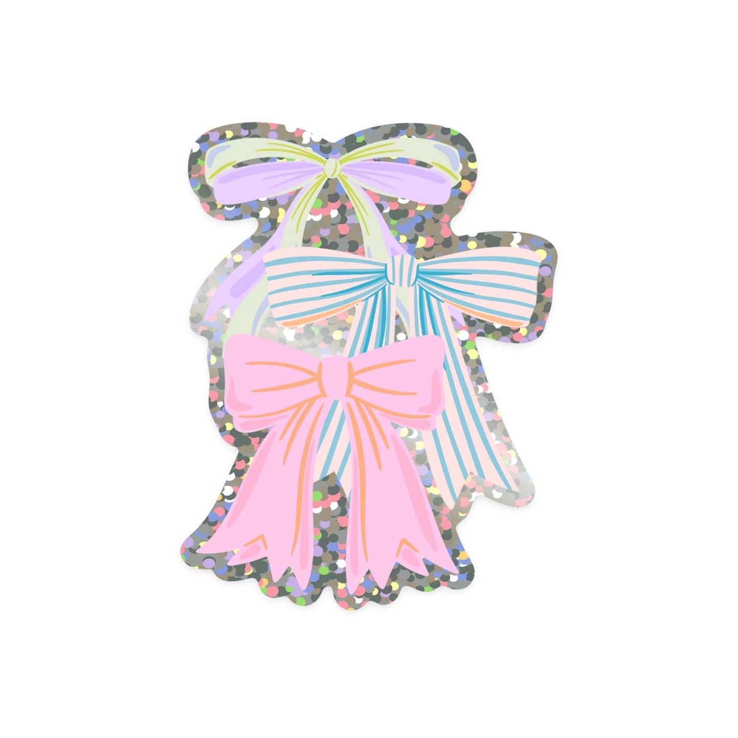 Bows Glitter Sticker