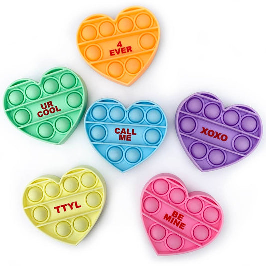 Pop Fidgety | Mini Conversation Valentine's Hearts