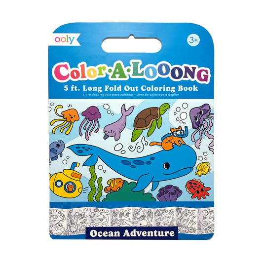 Color-A-Looong 5' Fold Out Kids Coloring Book - Ocean Adventure