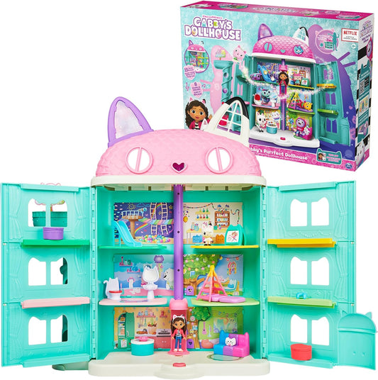 Gabby’s Dollhouse, Purrfect Dollhouse with 15 Pieces including Toy Figures, Furniture, Accessories and Sounds