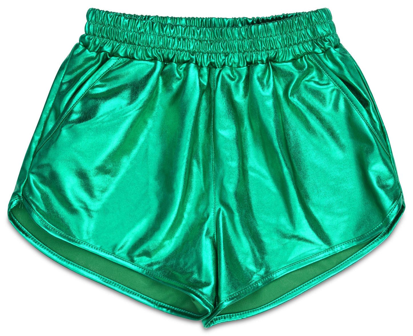 Green Metallic Shorts