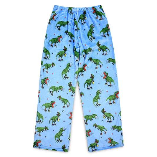 Skating Dinosaurs Plush Pants (Large (14)