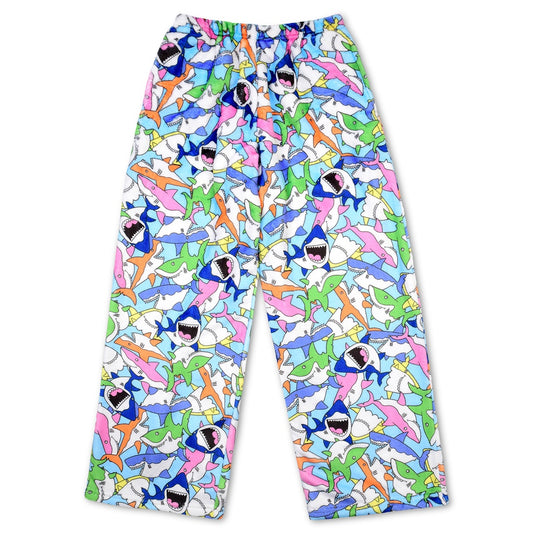 Shark Frenzy Plush Pants (Medium (10-12))