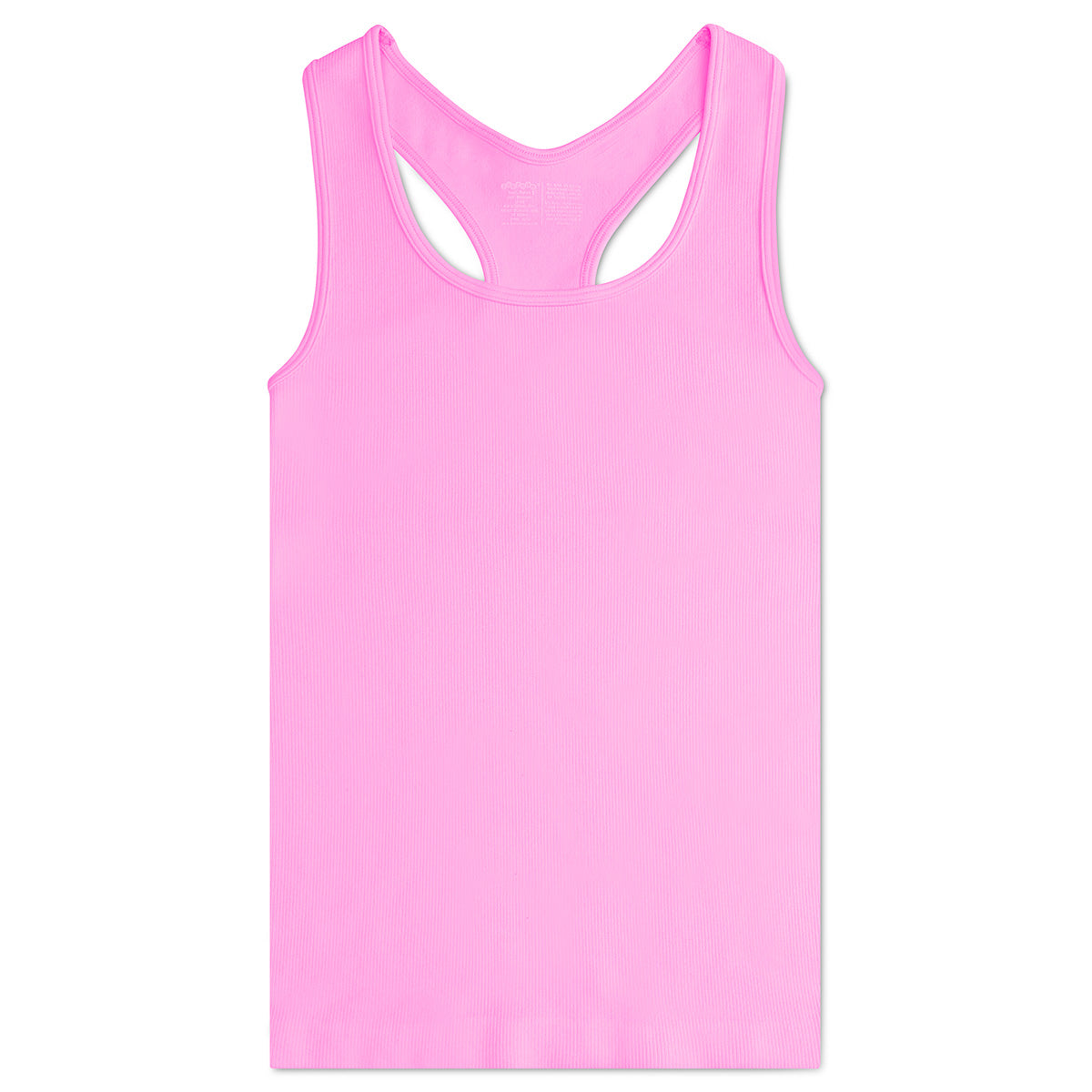 Rose Cropped Ribbed Racerback Tank Top