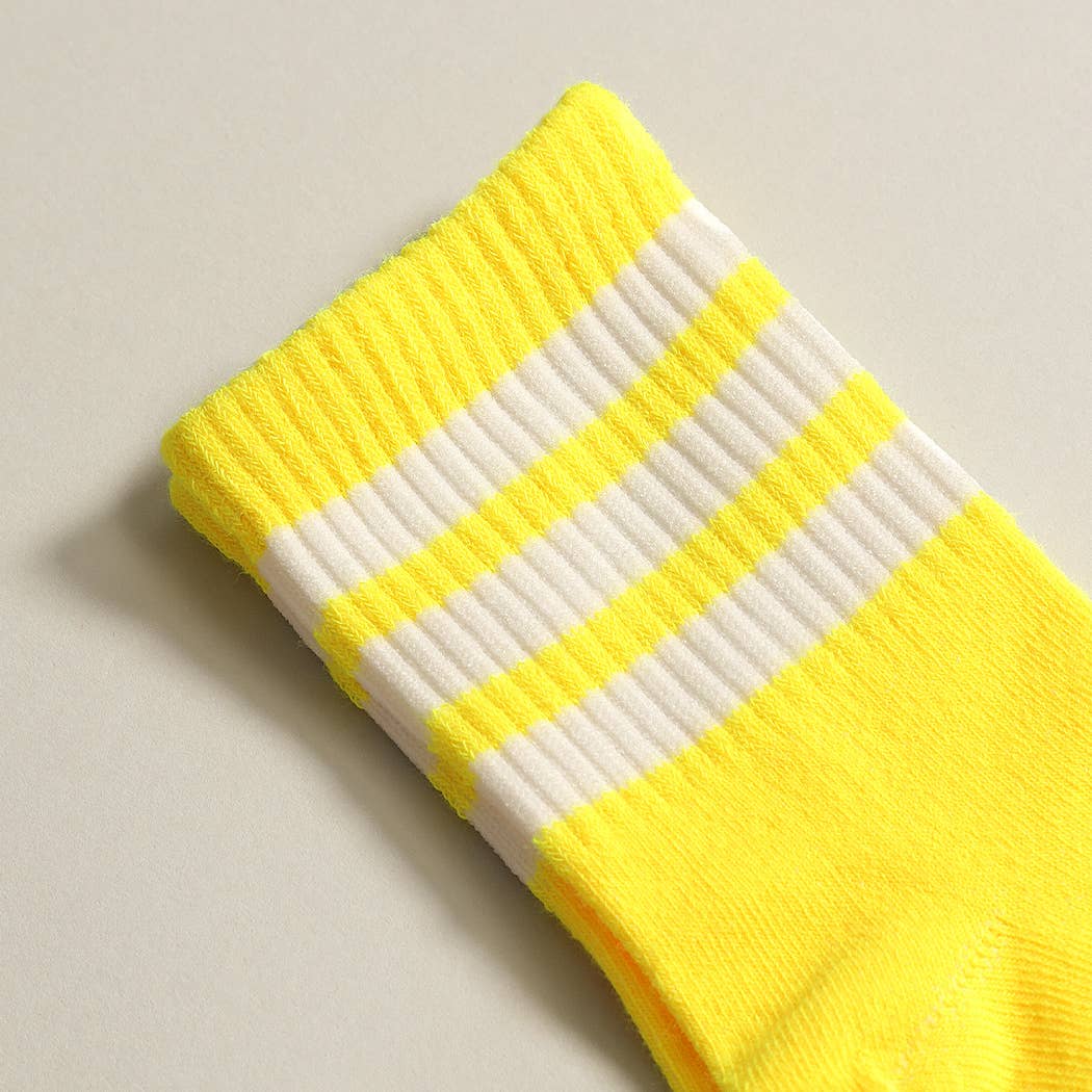 Kids' Stripe Crew Socks L 12-4