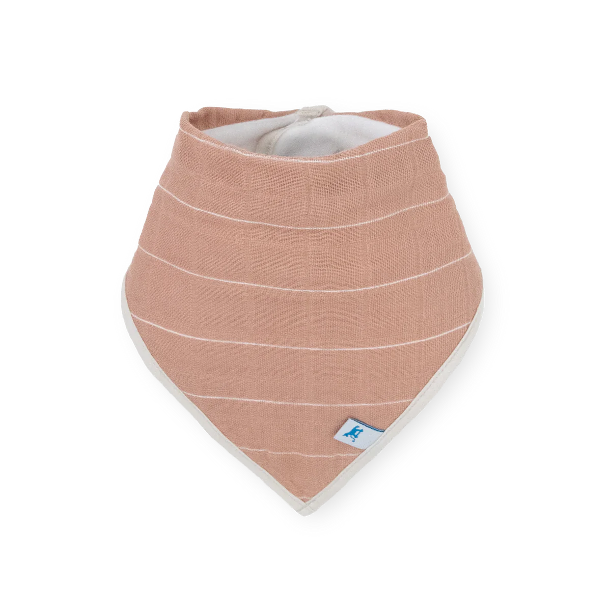 Mauve Stripe Cotton | Muslin Bandana Bib 4 pack