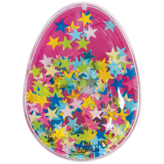 Colorful Stars Egg Hairbrush