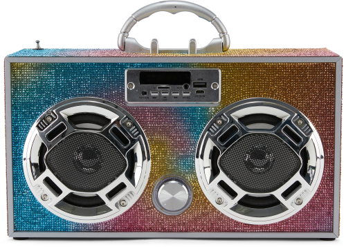 Swirl Bling Wireless Boombox with FM Radio