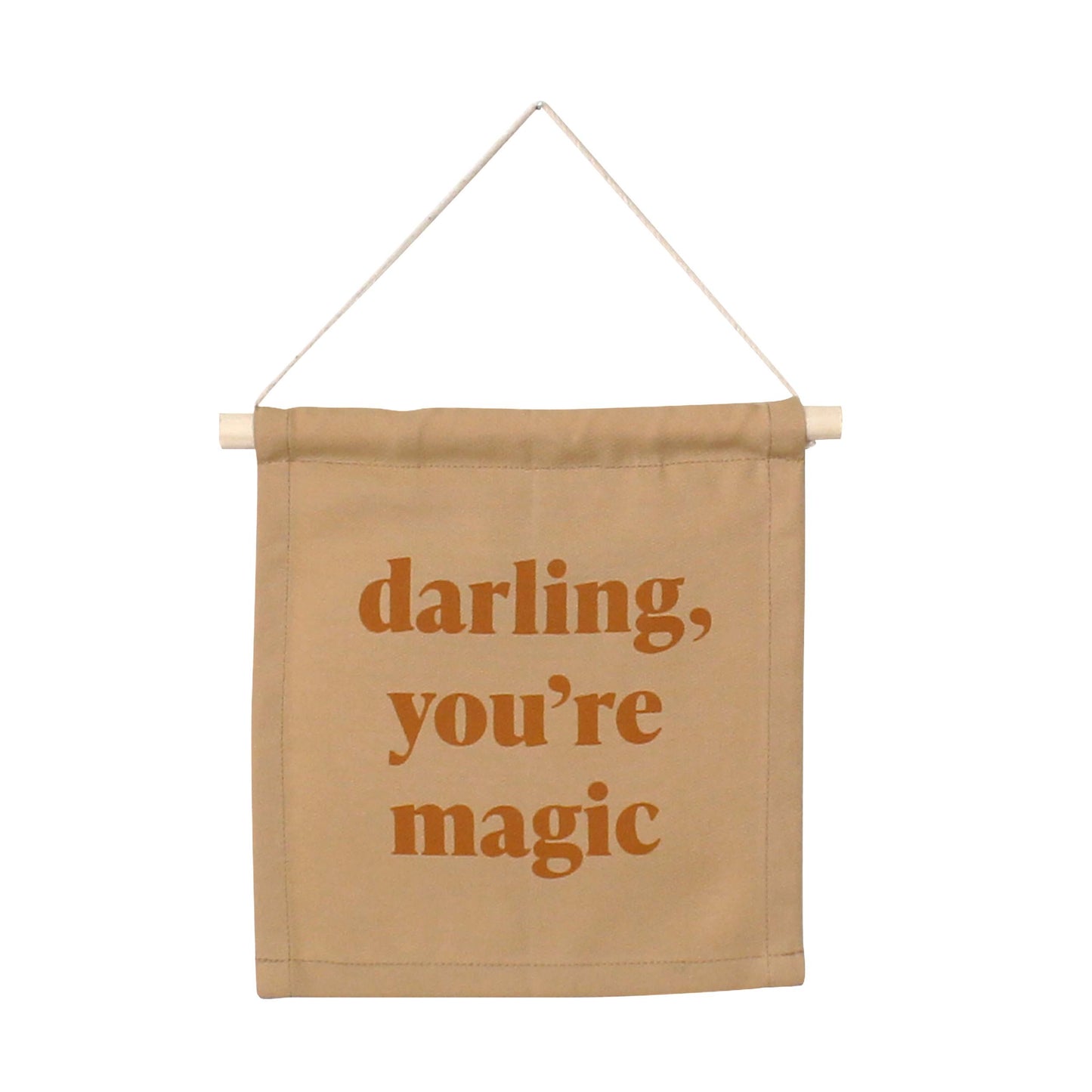 Darling You're Magic Hang Sign Cotton Blend Material