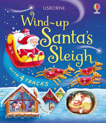 Wind-Up Santa's Sleigh Toy and Activity Book