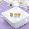 Classic Gold Kids Earrings: Daisy Flowers