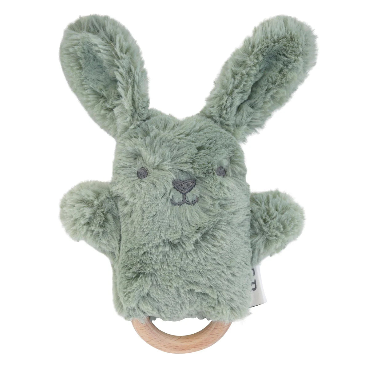 Beau Sage Green Bunny Soft Rattle