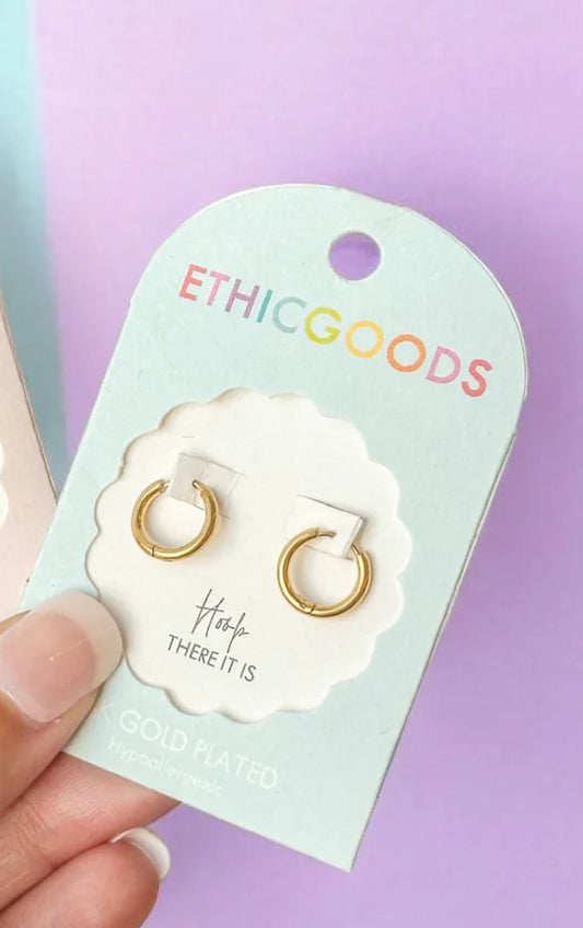 Classic Gold Kids Earrings: Hoops