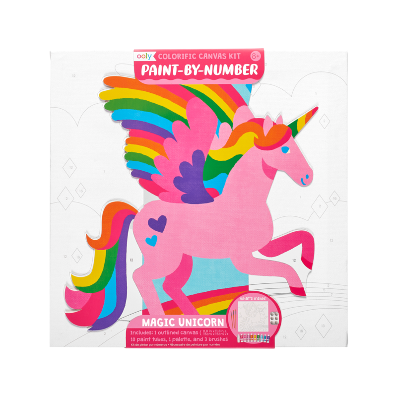 Colorific Canvas Paint by Number Kit: Magic Unicorn