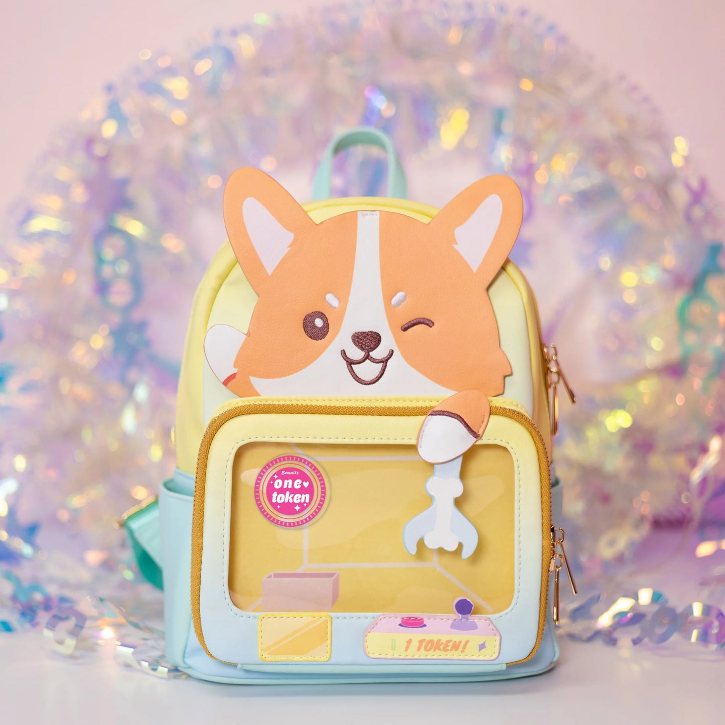 Claw Machine Pin Collector Backpack | Sunshine Corgi