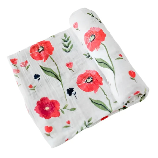 Poppy Muslin Swaddle