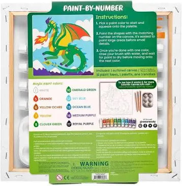 Colorific Canvas Paint by Number Kit: Fantastic Dragon