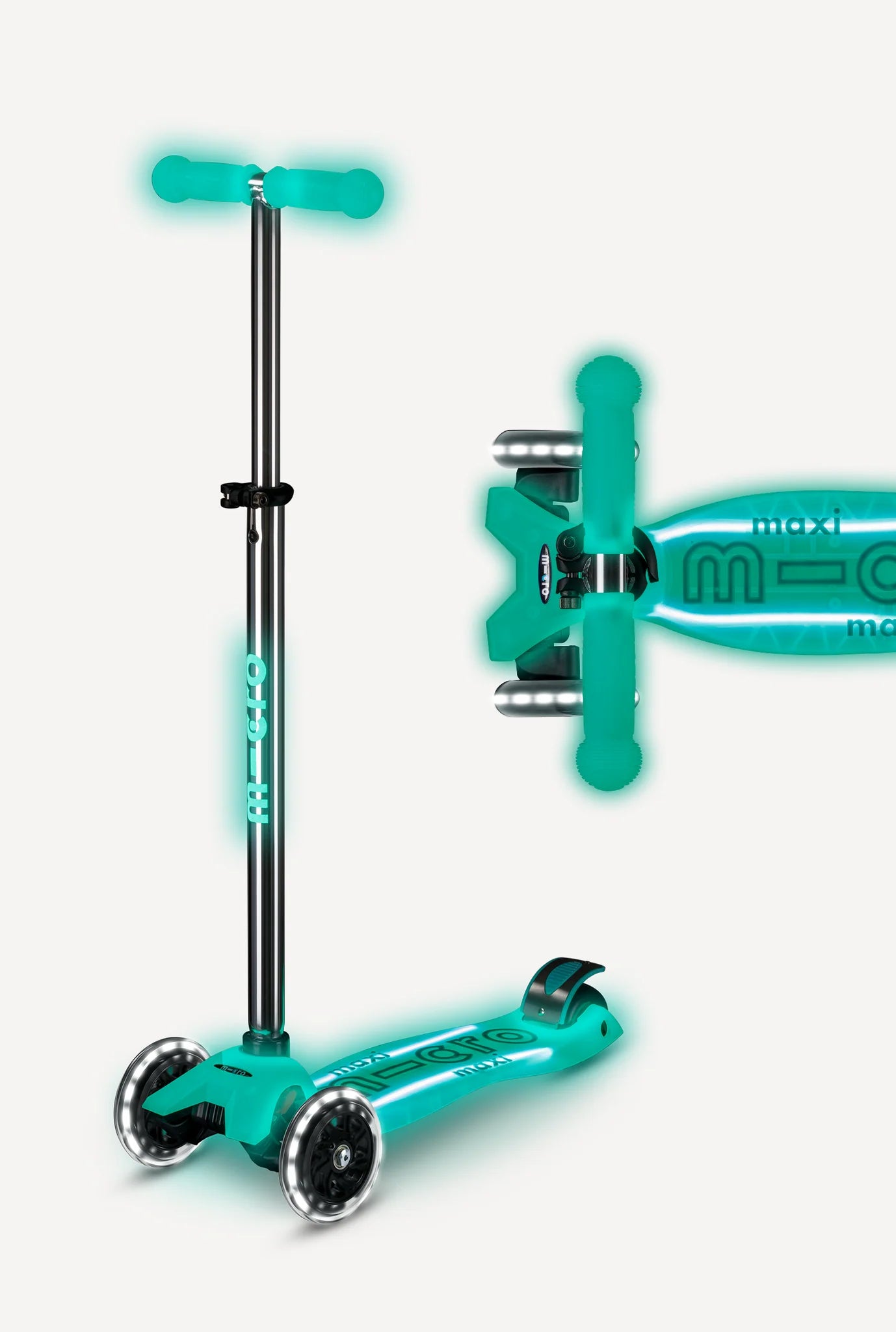 Micro Maxi Glow Plus LED Scooter | Jelly Green
