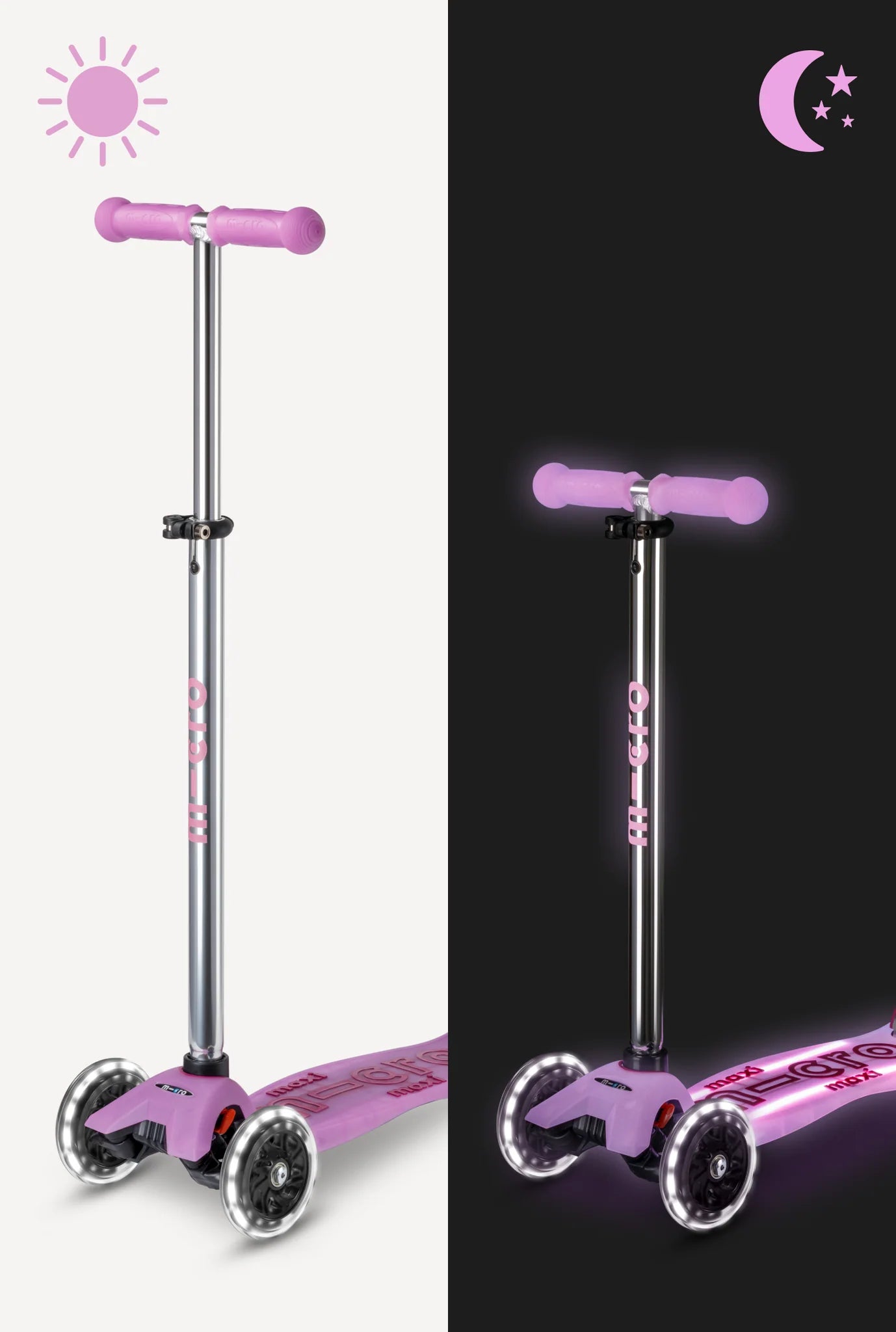 Micro Maxi Glow Plus LED Scooter | Luminous Purple