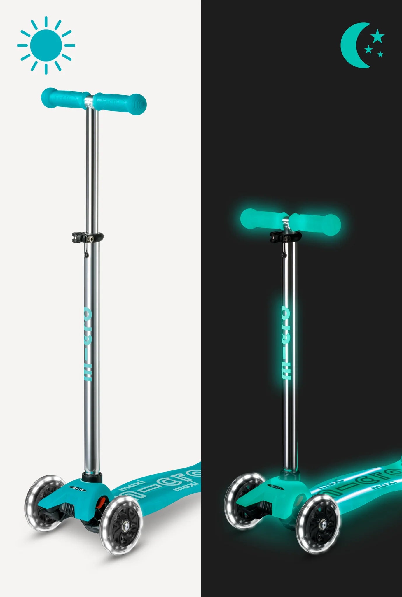 Micro Maxi Glow Plus LED Scooter | Jelly Green