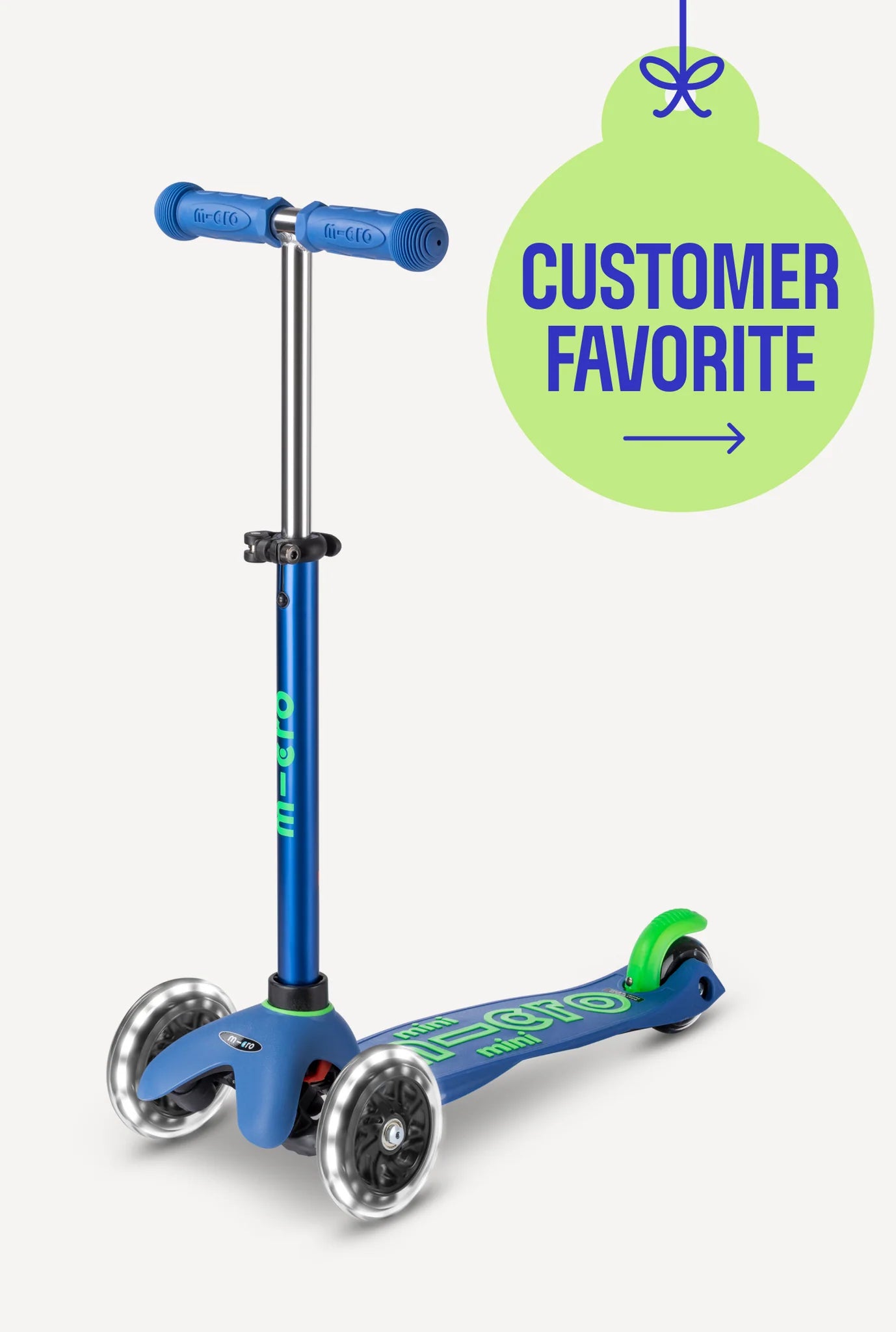 Micro Mini LED Scooter | Crystal Blue