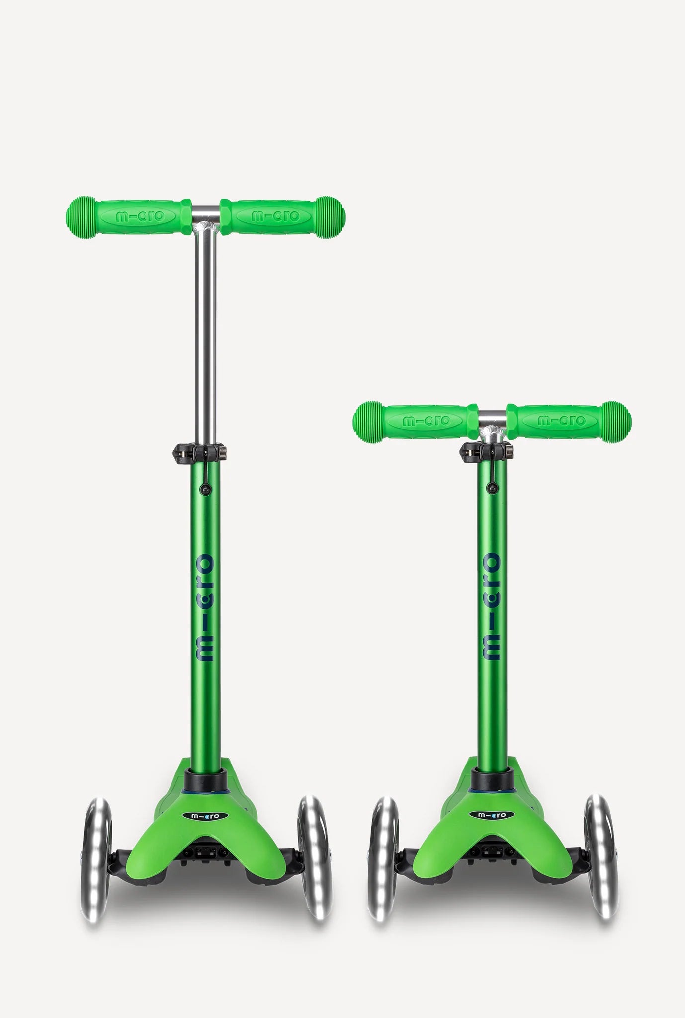 Micro Mini LED Scooter | Green/Blue