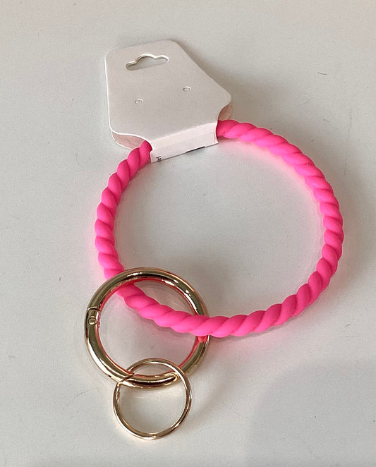 Keychain Bracelet | Fuchsia Twilight Twirl