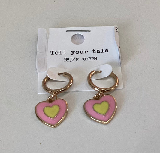 Earrings | Heart Huggie Hoops