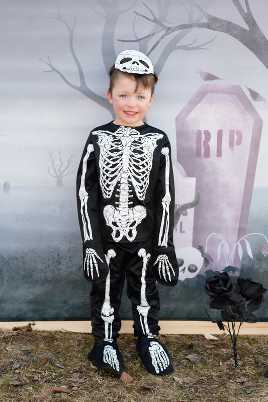Skeleton Shirt Pants & Mask Glow in the Dark Set