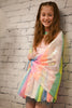 Rainbow Stripe Sequins Cape