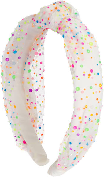 Jeweled Sprinkle Tulle Knot Headband