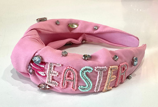 Happy Easter Bead Headband | Pink