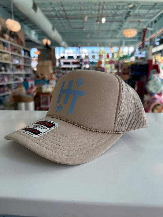 HT Khaki Hat w Toy Boat Blue HT