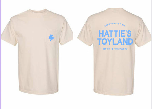 Ivory / Blue Bolt HT Tee