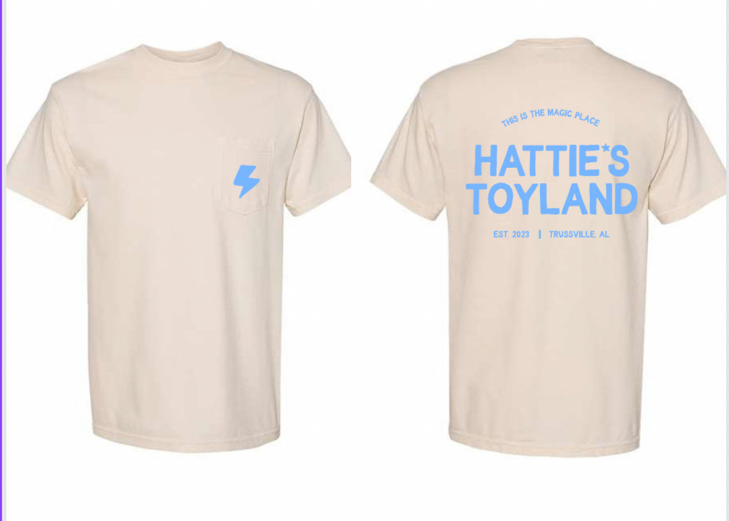 Ivory / Blue Bolt HT Tee