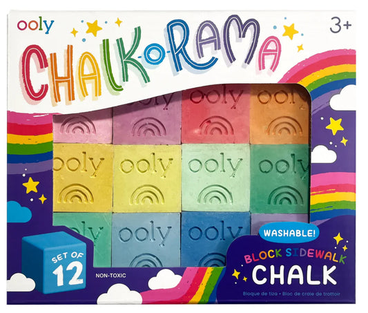 Chalk-O-Rama Block Sidewalk Chalk | Set of 12