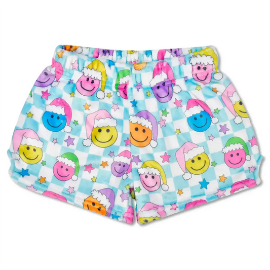 Happy Santa Plush PJ Shorts