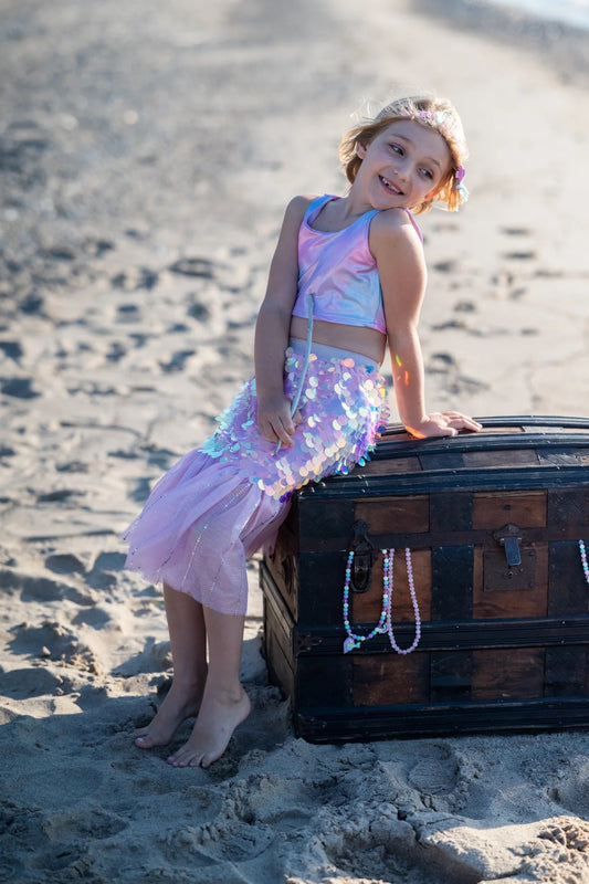 Bling Bling Mermaid Skirt & Hairclip Set | Pink