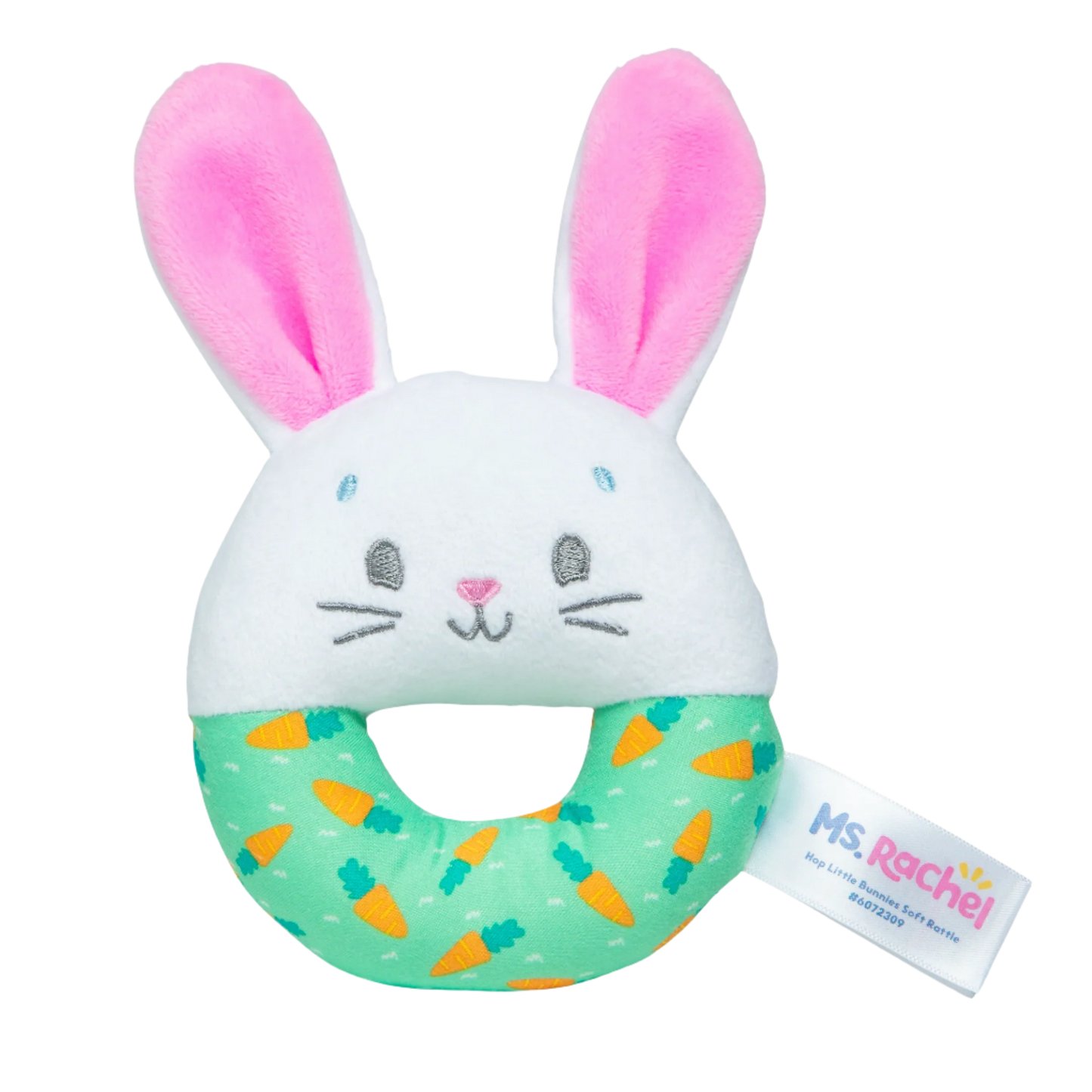 Ms. Rachel Hop Little Bunny Soft Rattle Sensory Ring