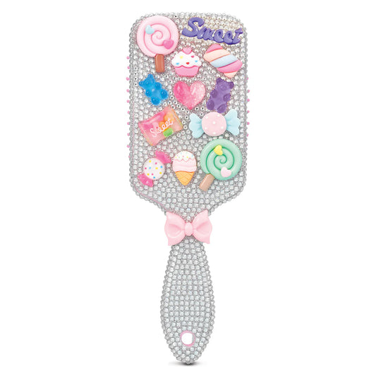 Charming Rhinestone Paddle Brush