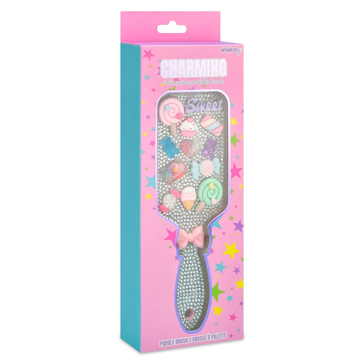 Charming Rhinestone Paddle Brush