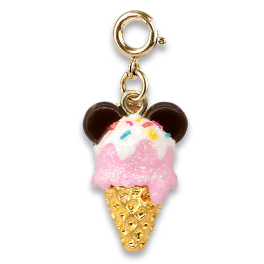 Gold Mickey Ice Cream Cone Charm