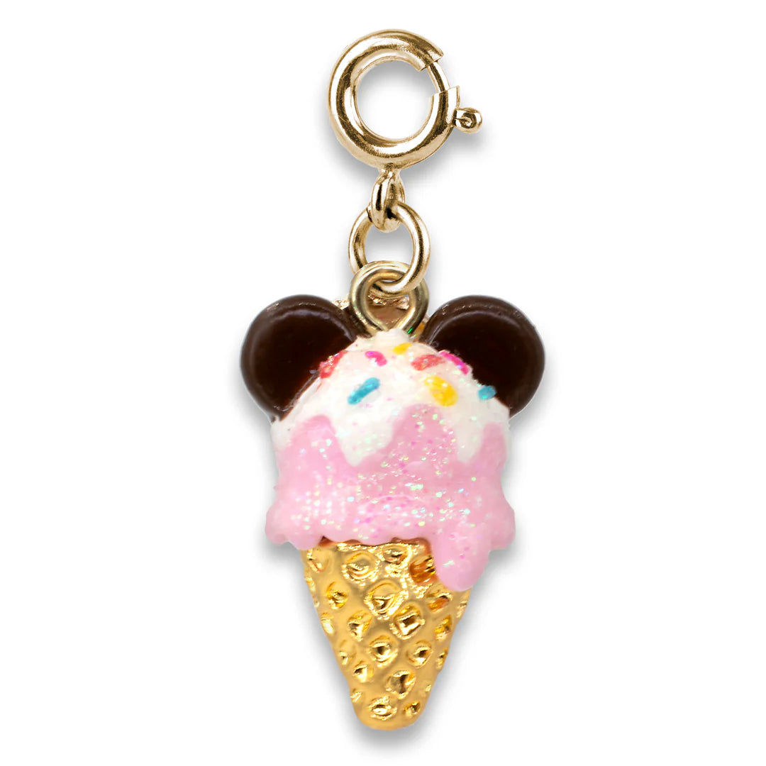 Gold Mickey Ice Cream Cone Charm