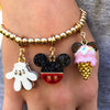 Gold Mickey Ice Cream Cone Charm